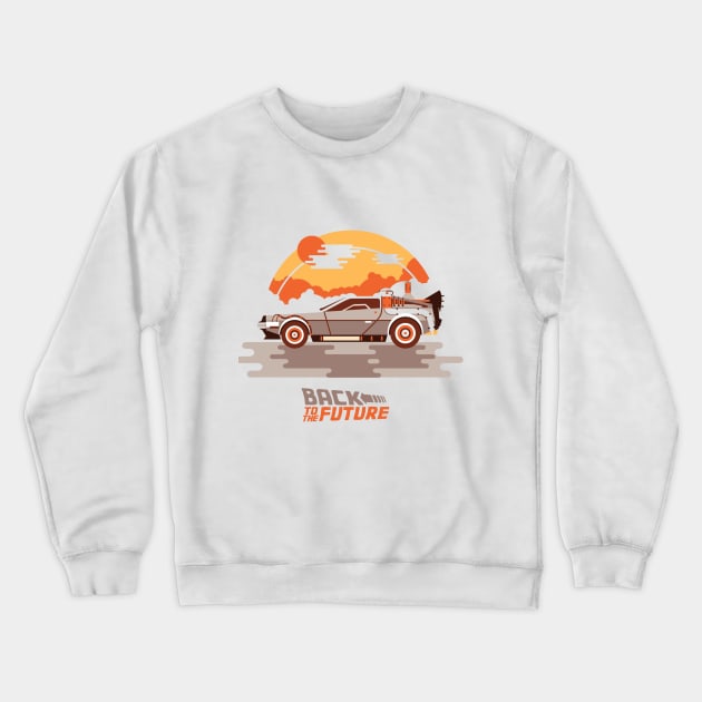 Back to the future car Crewneck Sweatshirt by Space wolrd